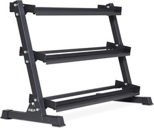 Fitness Dumbbell Rack  3-Tier Compact Holder Fits Sets 5-50 lb