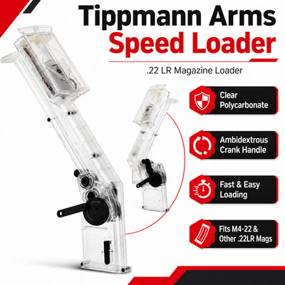 Tippmann Arms A201170 .22LR Speed Loader Clear M4-22 M&P 15-22 Black Dog Mag