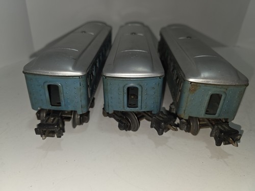 LIONEL PREWAR O-GAUGE 2630 BLUE/Silver PULLMAN 2631 Blue/Silver Observation Car - Picture 7 of 10