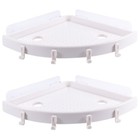  2pcs Bathroom Shelf Wall Sucker Storage Shelf Triangle Bathroom Wall Shelf for