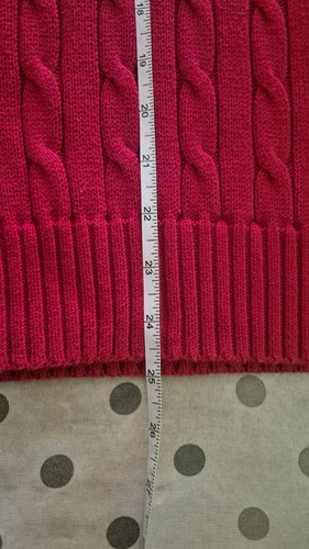 Polo Ralph Lauren V Neck Long Sleeve Cable Knit Womens Jumper Red Size L - Picture 5 of 6