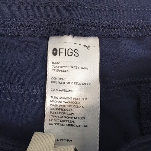 1 Shirt 2 Pants Figs Set Collection Scrub Set Performance Navy Blue Cargo Pocket - Picture 12 of 20