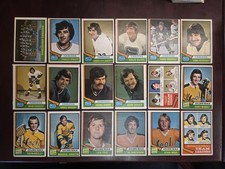 1974-75 OPC lot of 18 featuring the Canucks & Golden Seals with 7 rookie cards.