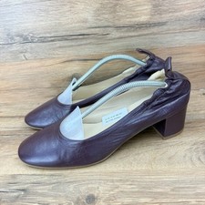 Everlane Women's Size 9 The Italian Leather Burgundy The Day Heel Slip On EUC