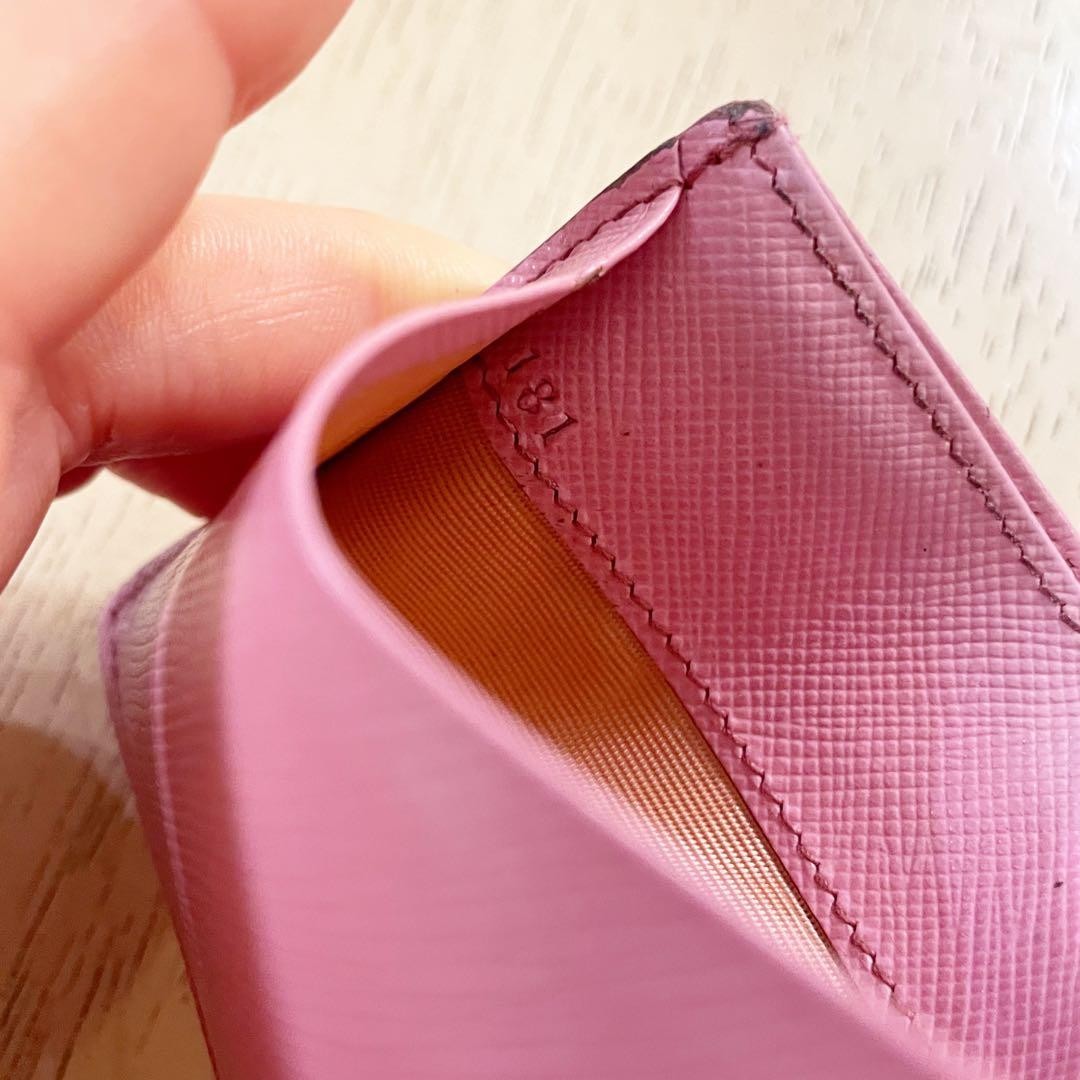 Prada Pink Card Case Leather -Like with Minor Wear thumbnail 9