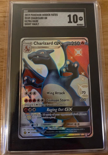 Pokémon Hidden Fates Charizard GX SV49/SV94 Shiny Vault SGC 10