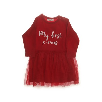 KappAhl, Kleid, Größe: 62, Rot, Baumwolle/Elasthan, Print, Mädchen #APf