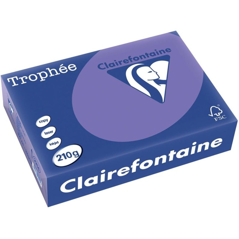 Ramette de papier A4 violet Clairefontaine 210g pour impression jet d'encre et laser