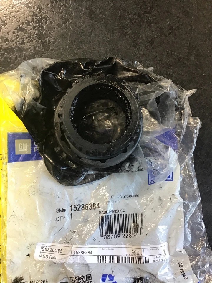 Anillo de tono sensor de velocidad de rueda ABS trasero ACDelco GM equipo original 15286384 Foto 2 de 4