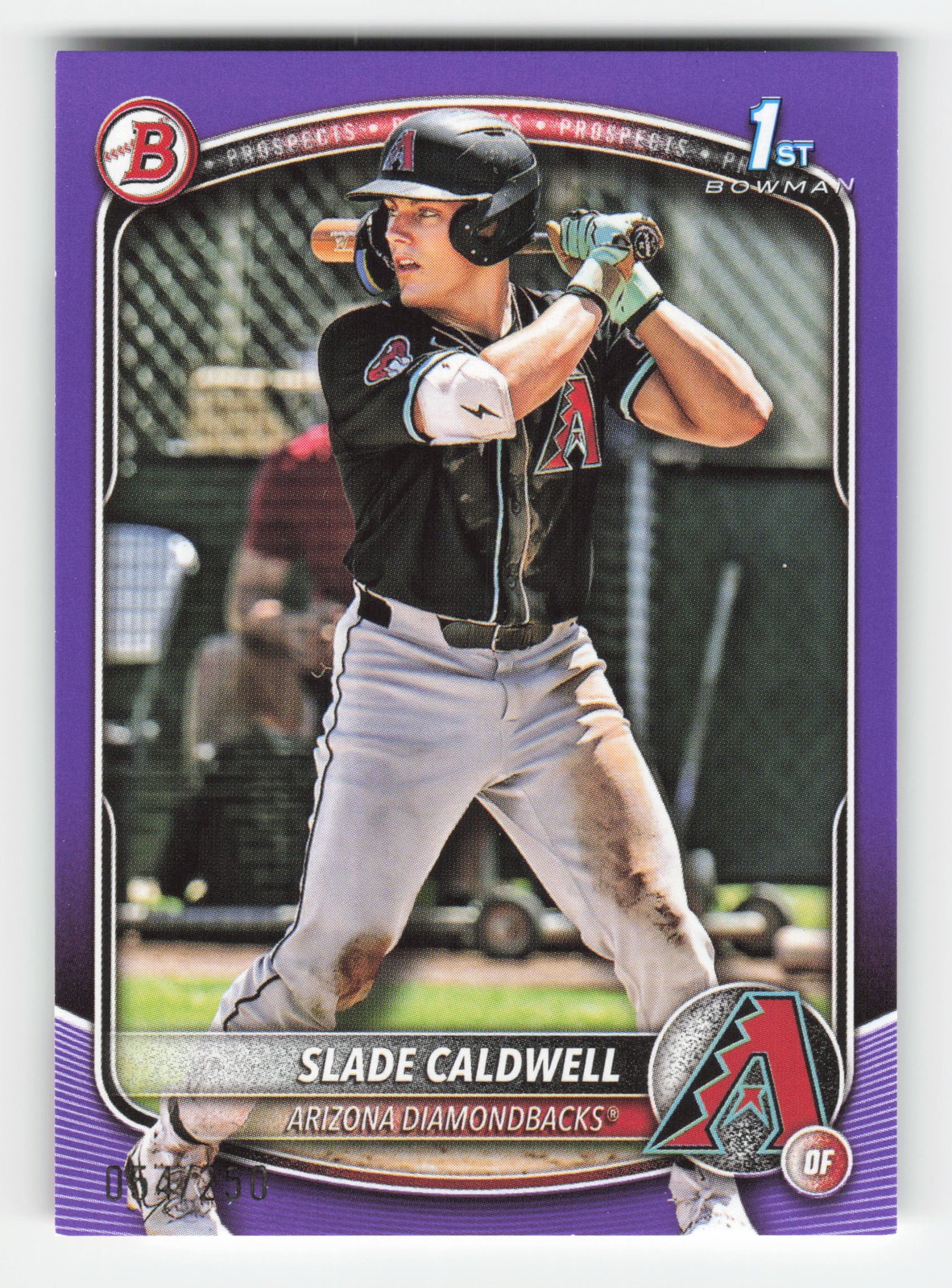 2025 Bowman #BP-21 Slade Caldwell Prospects Purple #/250 1st
