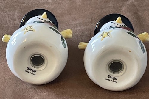 SANGO Sweet Shoppe Weihnachten SCHNEEMÄNNER Salz Pfeffer Set NEU NEU IM KARTON Sue ZIPKIN Xmas - Bild 4 von 6