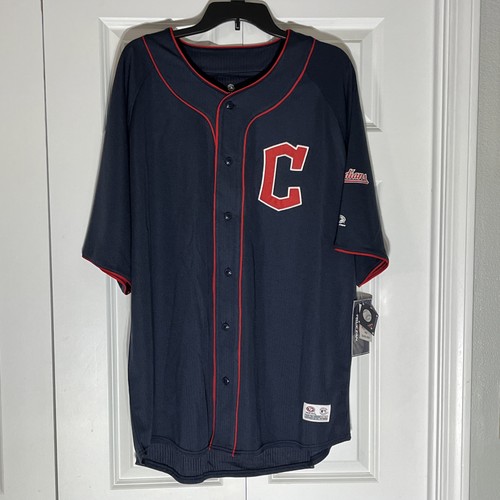 Cleveland Guardians Original MLB Herren True Fan Trikot 3XL Blau NEU