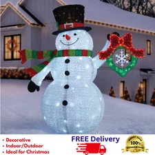 6' Pre-Lit Pop-Up Twinkling Snowman 354 LED Lights Indoor Outdoor Christmas New