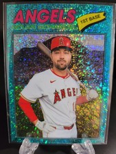 2026 Topps Heritage- Nolan Schanuel Chrome Aqua Sparkle #117 Angels