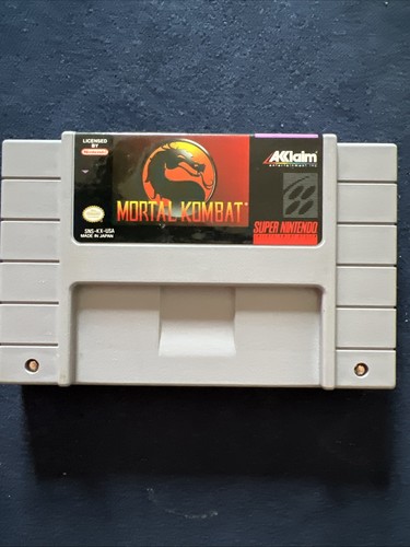 Mortal Kombat SNES Super Nintendo Cart getestet funktioniert