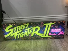 Capcom arcade 1up Street Fighter 2 world warrior backlit marquee
