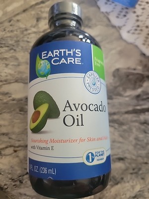 Earth's Care Avocado Oil For Hair and Skin with Vitamin E, 8 fl oz New/Sealed