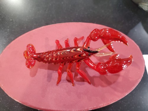 VTG 2004 Fitz And Floyd Glass Menagerie Lobster 43/138 Hand Painted W/Box - Picture 2 of 9