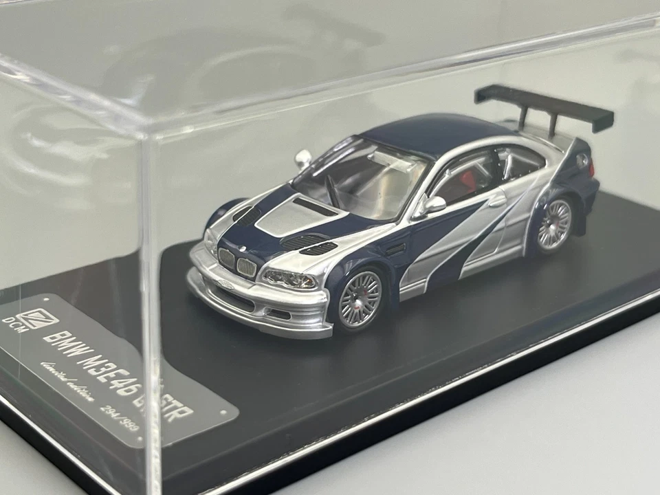 BMW E46 M3 GTR Need for Speed Most Wanted DCM Model 1/64 scale with display case - Image 2 of 4