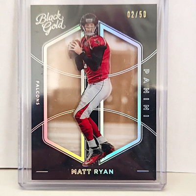2016 Black Gold Matt Ryan Falcons #32 Holo White Gold Serial 02/50 Jersey Match