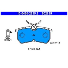 Satz Bremsbeläge Bremsklötze hinten für Ford Focus 1 DAW DFW DNW | 112890