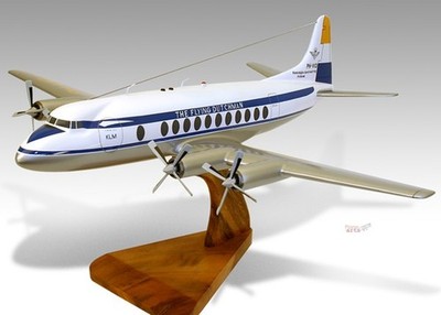 Vickers Viscount 800 KLM Solid Mahogany Wood Handmade Desktop Airplane New Model