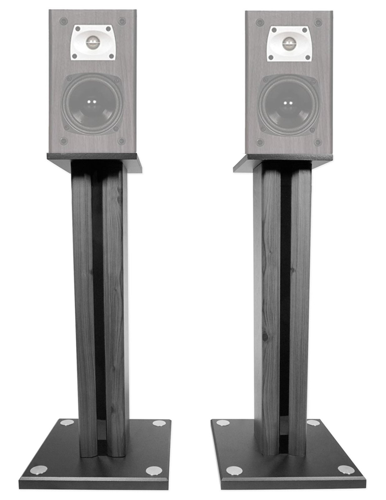 Pair 26" Bookshelf Speaker Stands For Theater Solutions B1 Bookshelf Speakers