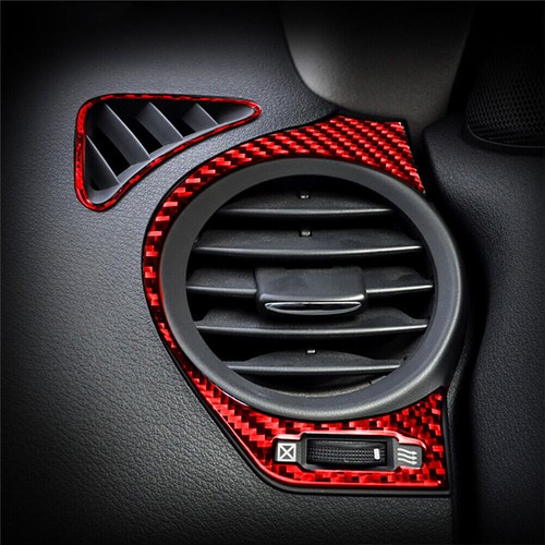 For Lexus IS250 IS350 2006-2012 Red Carbon Fiber Air Vent Outlet Cover Trim 3Pcs - Picture 11 of 12