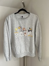 Women SPACE JAM NEW LEGACY GREY SWEATSHIRT BUGS TWEETY MEDIUM M 8/10