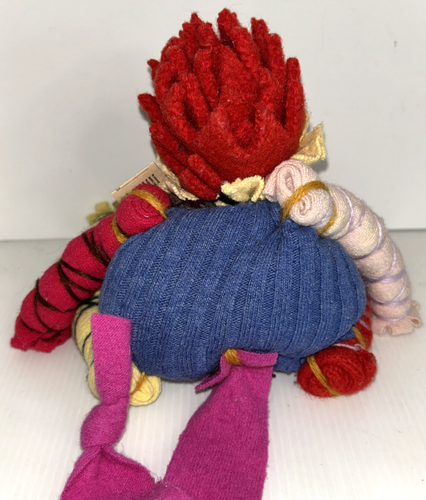 Ffrench 14" Ragdoll Animal Handmade recycled in MA. USA by Crispina Fuchsia Inc. - Picture 6 of 6