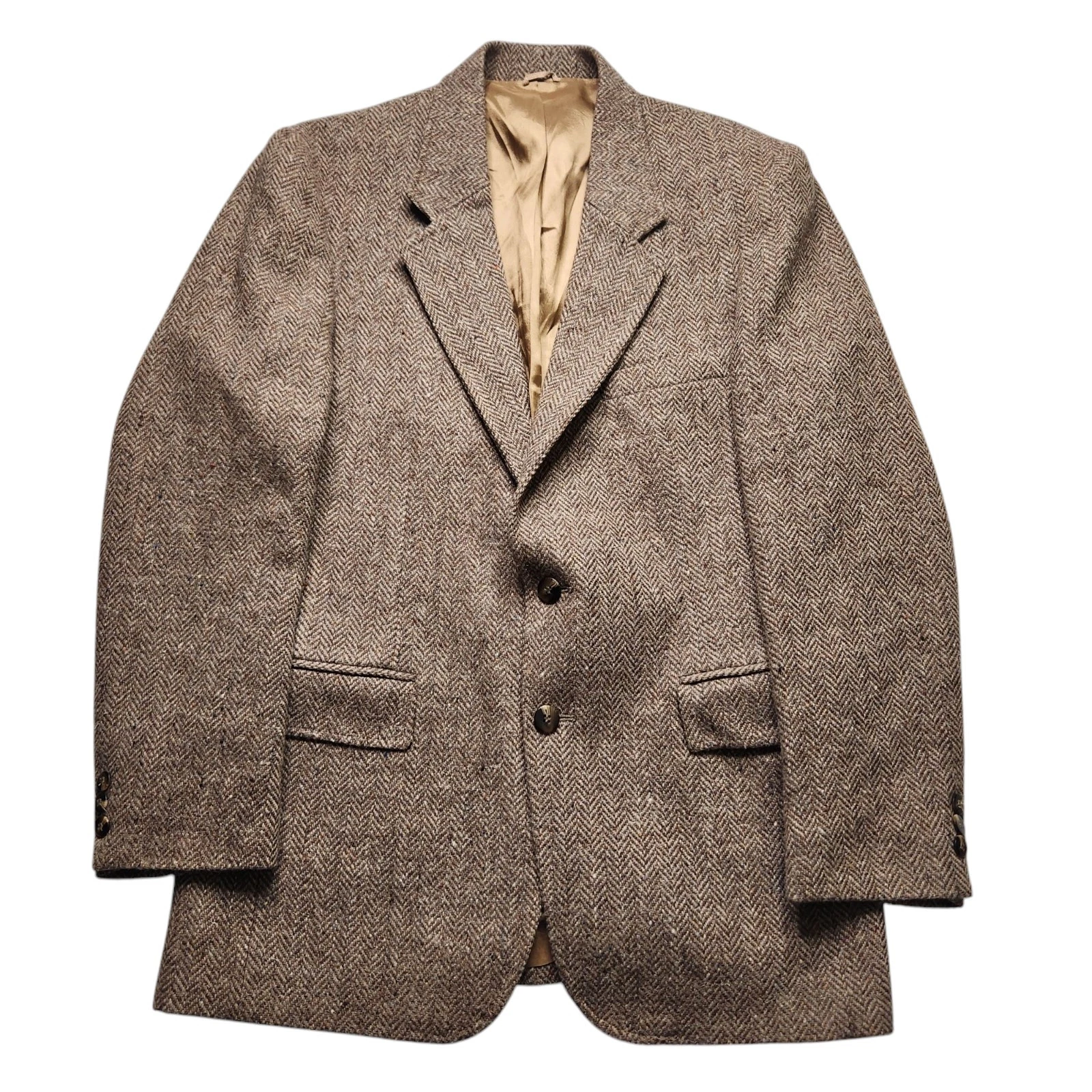 Vintage Levi's Menswear Tweed Brown Wool 2-Button 40R Blazer Jacket