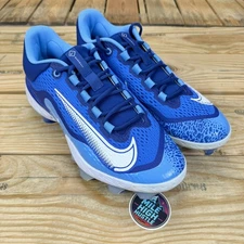 Nike Alpha Huarache Elite 4 Low MCS Baseball Cleats Men 9.5 Blue DX6962-416 New