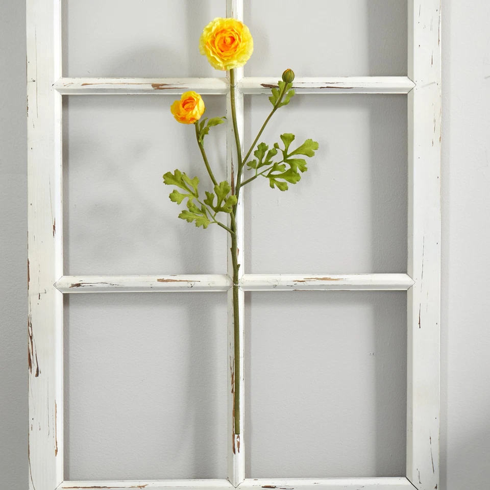 Tallo Ranúnculo Casi Natural 23" (Juego de 12) en Amarillo Foto 3 de 3