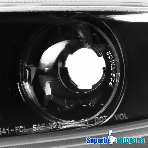 Fits 2001-2006 GMC Sierra Yukon Denali Shiny Black Bumper Signal Lights 01-06 - Picture 5 of 13