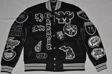 Authentic Jordan Craig Motown Varsity Jacket Mens Piston Black Multi Brand New