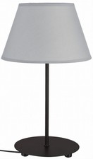 Black Table Lamp Grey Cone Shade E27 Bulb Holder Modern Style
