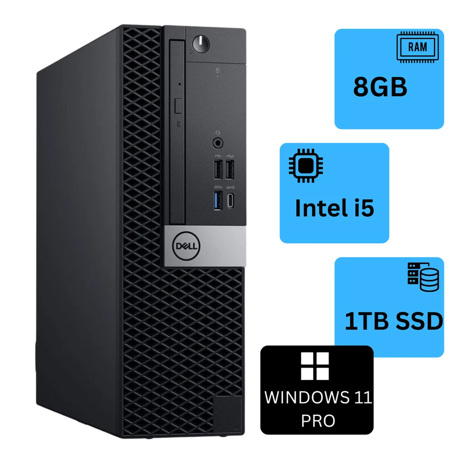 DELL OptiPlex Desktop PC i5,Up to 32GB RAM, 1TB NVMe,Windows 11 PRO,Wifi+BT - Image 4 of 4