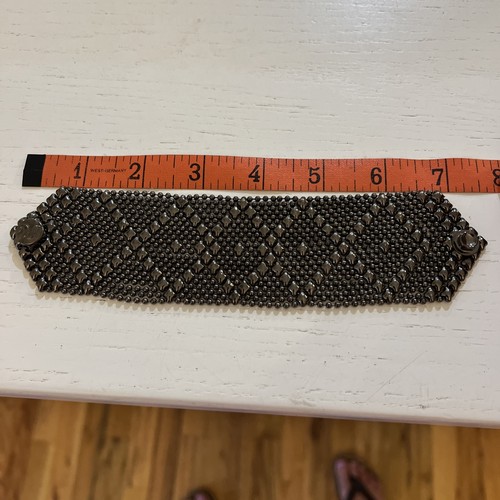 SG Flüssigmetall schwarz silber von Sergio Gutierrez klassisches Mesh-Armband Manschette 7,5 - Bild 7 von 7