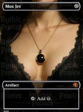 Mox Jet High Quality Altered Art Custom Proxy Playtest Card
