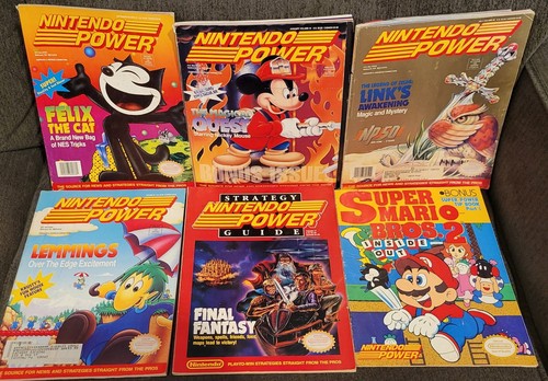 Nintendo Power Magazine Lot Strategy Guide Super Mario 2 Inside Out 1990s 6 Mags - Picture 1 of 13