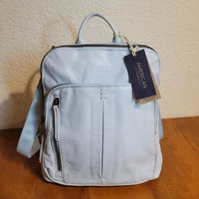American Leather Co Cleveland Backpack Ice Melt Smooth Leather NWT $225 MSRP