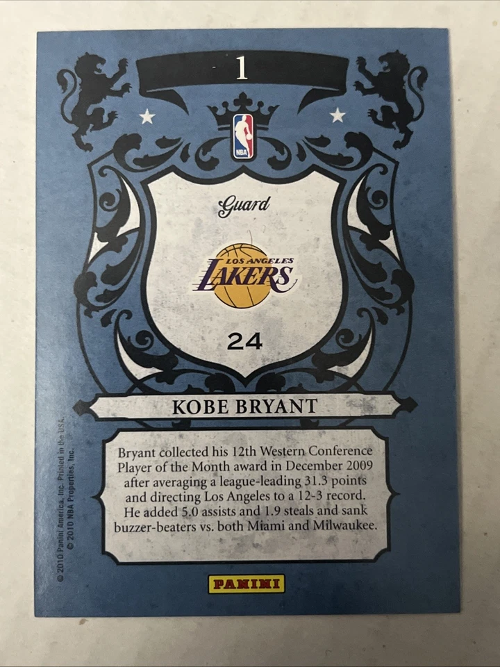 Kobe Bryant 2009-10 Panini Crown Royalty Royalty  - Image 2 of 2
