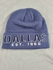Dallas Embroidery Classic Skull Cap Navy Blue One Size Fits Most