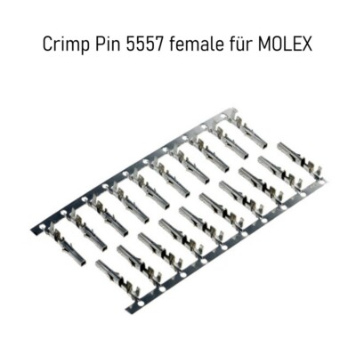 10x Crimp Pin mini fit für Molex 4.2mm mini fit Gehäuse - female