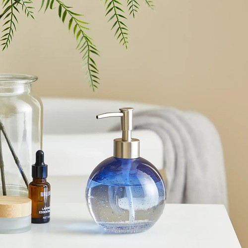 Ombre Bubble Glas blau Lotion Spender Bad Küche Spüle Zubehör M-22 - Bild 2 von 2