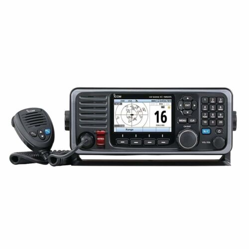 Icom M605 Fixed Mount VHF with AIS, Color Display, and Rear Mic Conne... - Afbeelding 1 van 1