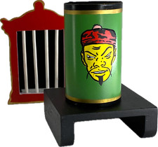 3.5” MINI CHINA MYSTERY SQUARE CIRCLE Tube Box Set Magic Trick Appearing Silks