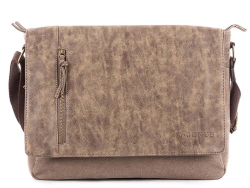 J Jones Große Herren-Umhängetasche Arbeitstasche Schultertasche mit Klappe braun