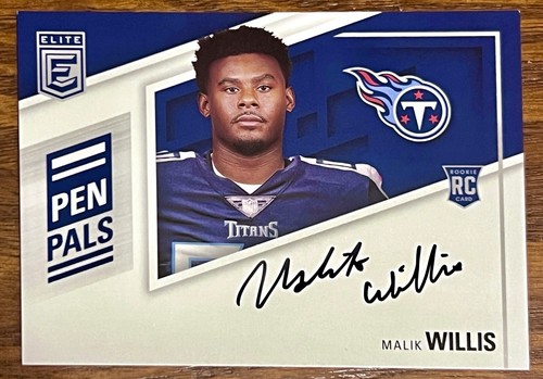 SSP RC Malik Willis 2022 Elite Pen Pals Horizontal 1st NFL Rookie Auto On-Card - Picture 1 of 2