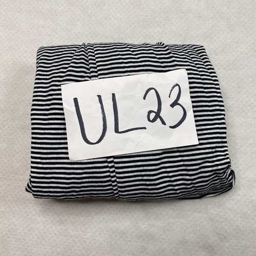 Mossimo Womens Top sz L Black White Striped Elastic Boat Neck Ruffle Sleeveless - Picture 10 of 13